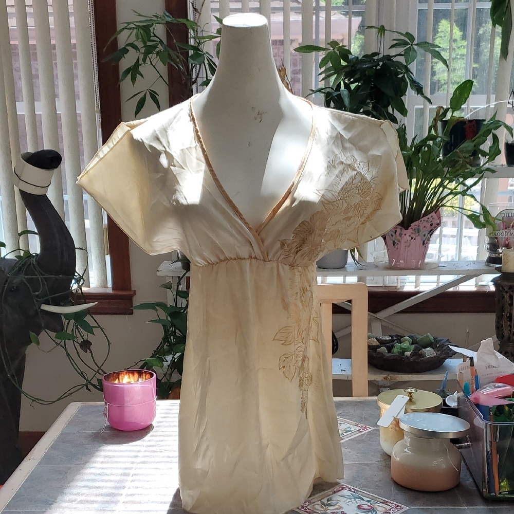 Charlotte Russe Cream Chemise Intimates Sleepwear
